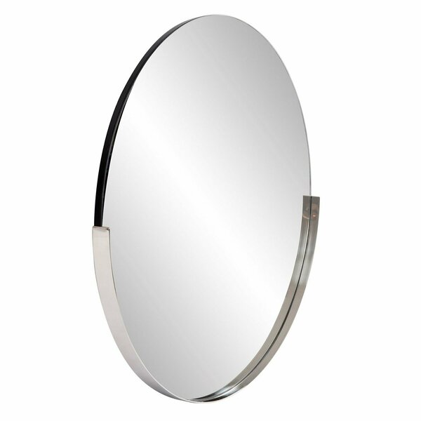 Howard Elliott Dante Round silver Mirror 48121